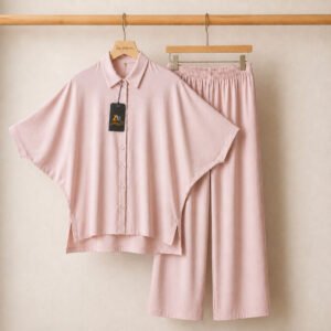 Mahal Luxe Batwing Shirt & Wide-Leg Co-Ord Set P5