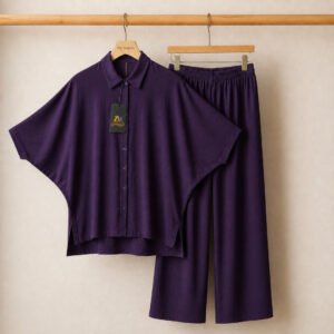 Mahal Luxe Batwing Shirt & Wide-Leg Co-Ord Set P6