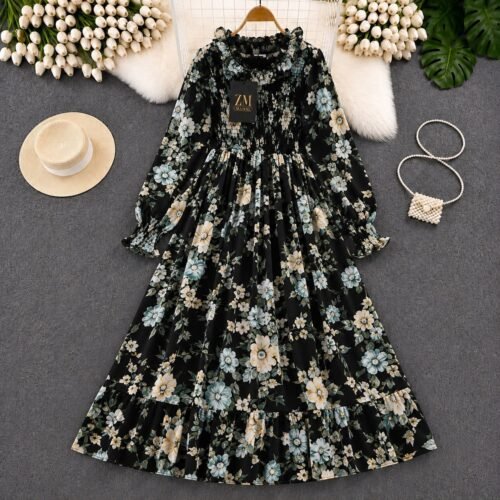 imported floral chiffon maxi dress black floral.jpg