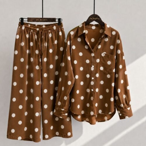 polka dot coord set brown.jpg