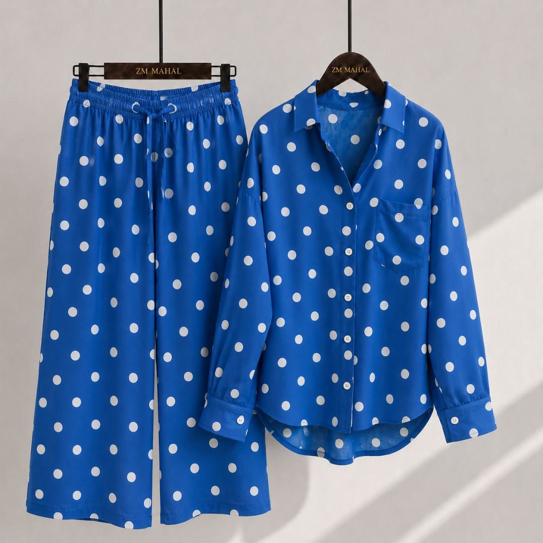 polka dot coord set royal blue.jpg